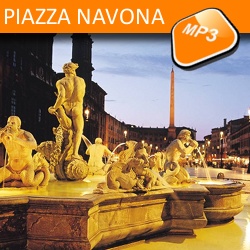 The mp3 audio visit Piazza Navona and Four Rivers fountain